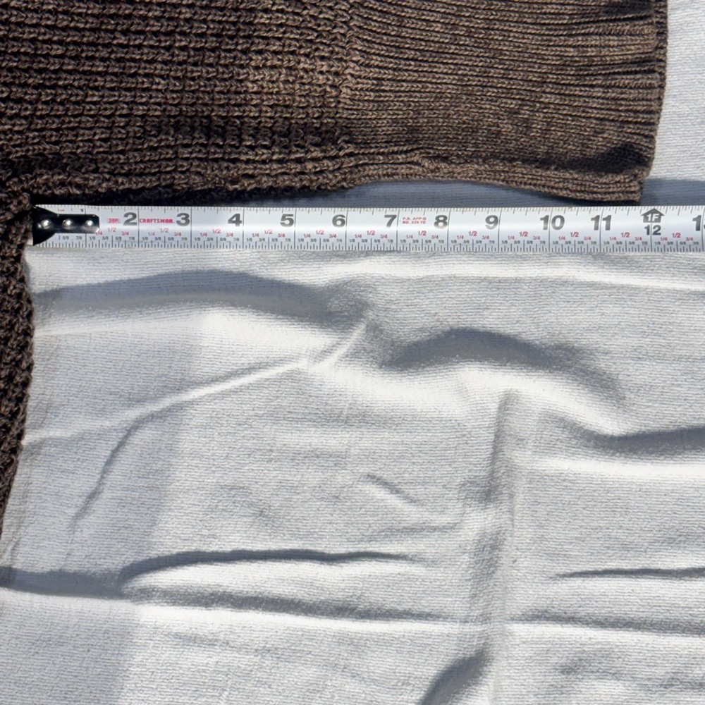 Kenneth Cole‎ Women XL Hooded Knit Cardigan Sweater Brown Cotton Blend - Picture 16 of 16